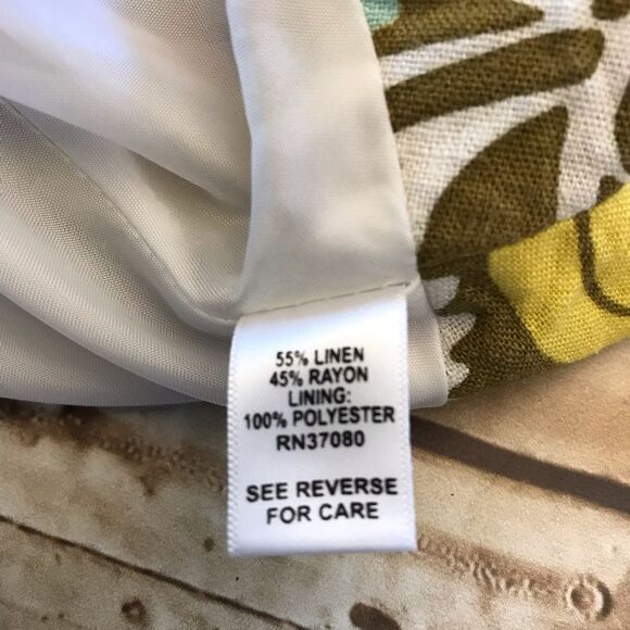 Cato Woman Multicolored Floral Linen Rayon Blend A-line Skirt Side Zip Size 16W - Picture 12 of 16